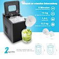 Miniatyrbillede 2 af 5: Counter isterning maskine bord isterning maskine 22,5 x 32 x 32,5 cm sort