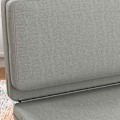 Miniatyrbillede 8 af 10: Gulvsofa 3-i-1 sammenfoldelig sovesofa med fløjlslook, polstret sovesofa kan holde op til 240 kg til soveværelse, stue, lysegrå