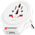 Miniatyrbillede 1 af 4: Rejseadapter World to Europe USB-A 12W jordet