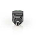 Miniatyrbillede 2 af 6: CCTV sikkerhed stik | 2-vejs terminalblok | 5,5 x 2,1 mm han | Han | Grøn / Sort