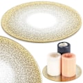Miniatyrbillede 7 af 7: Stander til dekorative lyskompositioner, spejlglas, glitter, 20 cm