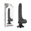 Miniatyrbillede 4 af 8: Basecock - Realistic Vibrator 2-1 Sort 18,5 Cm -O- 4 Cm