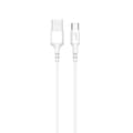 GEAR Charging Cable USB-A-USB-C 2.0 2m Vit gen2 Rund Kabel