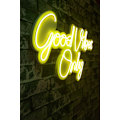Miniatyrbillede 2 af 7: Dekorativ plast LED-belysning Good Vibes Only 2 - Gul