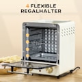 Pikkukuva 6 / 10: Miniuuni 15L, 1 tunnin ajastin, 60-230°C, pizzauuni kiertoilmalla, 1000 W, miniuuni uunipeltisarjalla, murupelti, kermanvalkoinen