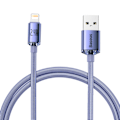 Miniatyrbillede 1 af 9: Kabel til hurtig opladning og dataoverførsel USB Iphone Lightning 2,4A 1,2m lilla