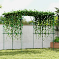 Miniatyrbillede 2 af 10: Trellis lavet af rustfrit stål espalier med trekantet støttedesign 223x223x223 cm rosenbue til klatreplanter haveespalier til stueplanter plante espal