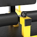 Miniatyrbillede 9 af 10: Sissy Squat Squat Trainer Ben Trainer Mave Balder Trainer 3 I 1 Trainer Justerbar Op Til 120 Kg Stål Gul + Sort 50 X 97 X (44,5-56,5) Cm