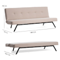 Miniatyrbillede 8 af 8: 3-sæders sovesofa Zola - Creme