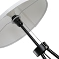 Miniatyrbillede 9 af 9: Gulvlampe Moderne Gulvlampe E27, Stål & Polyester, Sort & Hvid, 37X37X152Cm