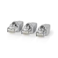Pikkukuva 7 / 8: RJ45-liitin | Uros | Kiinteä UTP CAT6 | Suora | Kullattu | 10 kpl | PVC | Harmaa | Laatikko