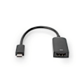 Pikkukuva 2 / 3: USB-C™ Sovitin | USB 3.2 Gen 1 | USB-C™ Uros | HDMI naaras | 4K@60Hz | 0.20 m | Pyöreä | Niklattu | PVC | Musta | Laatikko