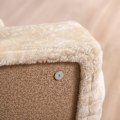 Miniatyrbild 10 av 10: Husdjurstrappa 4-stegs hundramp med avtagbart skydd Katttrappa Hundtrappa Djurtrappa Spånskiva Plysch Beige 60 x 35 x 44 cm