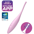 Miniatyrbillede 1 af 6: Satisfyer - Twirling Joy Clit Tip Vibrator Pink