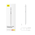 Miniatyrbillede 8 af 9: Stylus stylus til iPad med aktiv, udskiftelig Smooth Writing 2 tip + hvidt USB-A kabel