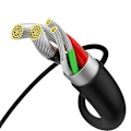 Pikkukuva 6 / 9: Erinomainen kaapeli microUSB USB-kaapeli nopeaan lataukseen 2A 1m musta