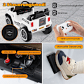Miniatyrbillede 4 af 5: El-jeep til børn med dobbeltmotor &amp; Langsom start &amp; 4-fjedret affjedret ride-on bil hvid