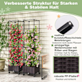 Miniatyrbillede 5 af 5: Trellis med blomsterkasse på hjul Højdejusterbar haveobelisk 40 x 40 x 170 cm