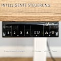 Pikkukuva 6 / 10: Computer Desk Sähköpöytä, Seisomapöytä, Korkeussäädettävä, Pöydän Runko Moottorilla, Metalli, Luonnollinen+Valkoinen