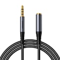 Miniatyrbillede 1 af 9: Stereo AUX Lydkabel Forlængerkabel 3,5mm Mini Jack 1,2m Sort