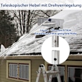 Pikkukuva 5 / 5: 160 - 610 cm katon lumenpuhdistin alumiinia + TPE pyörillä ja jatkettava kahva lumilapio hopea
