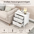 Miniatyrbillede 3 af 5: Sengebord med 3 skuffer, sidebord, natbord, natbord, hvid