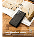 Miniatyrbillede 3 af 9: Lædertaske med klap til Galaxy S22+ Folio Signature sort