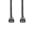Miniatyrbillede 2 af 3: USB-kabel | USB 3.2 Gen 2x2 | USB-C™ Han | USB-C™ Han | 100 W | 4K@60Hz | 20 Gbps | Nikkelplateret | 2.00 m | Runde | PVC | Sort | Label
