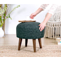 Miniatyrbillede 1 af 3: Pouffe Deff - Grå, Grøn