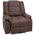 Miniatyrbillede 1 af 10: Massagestol, Tv-Stol, Elektrisk Afslapningsstol Med Massagefunktion, Kunstlæder, Træ, Stål, Skum, Brun, 94 X 99 X 99 Cm
