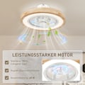 Miniatyrbild 7 av 10: Takfläkt med belysning fjärrkontroll LED-fläkt takljus dimbar med RGB-färg, 6 hastigheter 40 W lampa med fläkt, vändbar timer för sovrum naturlig 50 c