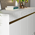 Miniatyrbild 3 av 9: Console Defne - Vit, Guld