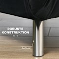 Miniatyrbillede 7 af 10: Sovestol Foldestol Sengefunktion Enkeltsofa Pude Gæsteseng Polstret Sofa Velvet Sort 77X88X83Cm