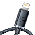 Pikkukuva 2 / 9: Kaapeli nopeaan lataukseen ja tiedonsiirtoon USB Iphone Lightning 2.4A 2m musta