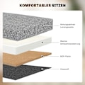 Miniatyrbillede 7 af 10: Bænk med opbevaringsplads, foldbar polstret bænk med separate beholdere, sengebænk med linnedlook, sædekiste til entre, soveværelse, stue, 110 x 38 x