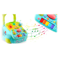 Pikkukuva 7 / 9: Ricokidsin turkoosi 2-in-1 Opi-kävele-vaunu musiikilla RK-744