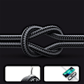 Miniatyrbild 4 av 8: Flätad kabel för iPhone USB-C - Lightning PD 20W 1,2m svart
