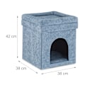 Miniatyrbillede 4 af 8: Taburet til kattehulen i grå