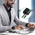 Miniatyrbild 4 av 9: HUB Nätverksadapter USB-A - RJ45 10/100 Mbps / 3x USB 3.0 svart