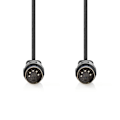 Pikkukuva 2 / 2: DIN Audiokaapeli | DIN 5-Pin uros | DIN 5-Pin uros | Niklattu | 1.00 m | Pyöreä | PVC | Musta | Label