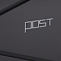 Miniatyrbillede 8 af 8: Sort postkasse med avisholder