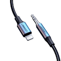 Miniatyrbillede 2 af 8: AUX lydkabel til iPhone MFI Lightning - 3,5 mm mini jack 1m grå