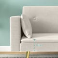 Miniatyrbild 10 av 10: Bäddsoffa, bäddsoffa med justerbart ryggstöd, sidoficka, vadderad 2-sits soffa med sovfunktion, kuddar, för vardagsrum, sovrum, beige