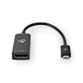 Miniatyrbillede 2 af 4: USB-C™ Adapter | USB 3.2 Gen 1 | USB-C™ Han | DisplayPort Hun | 8K@60Hz | 0.20 m | Runde | Nikkelplateret | PVC | Sort | Box