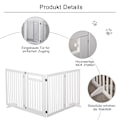 Pikkukuva 7 / 10: Stair Gate Kokoontaittuva Ei Porausesteitä Portti Suojaportti 4 Kpl Vapaasti Seisova 2 Tukijalalla Valkoinen 81 Cm