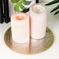 Miniatyrbillede 2 af 7: Stander til dekorative lyskompositioner, spejlglas, glitter, 20 cm