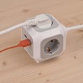 Miniatyrbillede 3 af 3: ALEA-Power-stik med USB / stikblok (4-vejs stikdåser, 2x USB-oplader og 1,4 m kabel) TYPE F