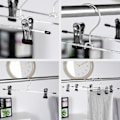 Miniatyrbillede 4 af 7: Metalbuksebøjle med clips, 3 stk.