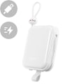 Pikkukuva 1 / 9: Powerbank jalustalla, USB-C-kaapelilla ja iPhone Lightning Cutie Series 10000mAh 22,5W valkoinen
