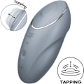 Miniatyrbillede 5 af 7: Satisfyer - Tap & Climax 1 Lay-On Vibrator Grå